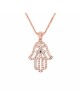 Hollow Hamsa Pendant with Diamonds and Sapphire St , Tu B'Av Gifts , I