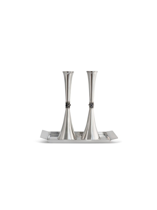 Large Sterling Silver Candlesticks with Eilat Ston , Sterling Silver C