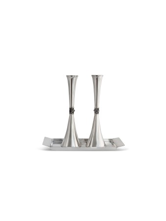 Large Sterling Silver Candlesticks with Eilat Ston , Sterling Silver C