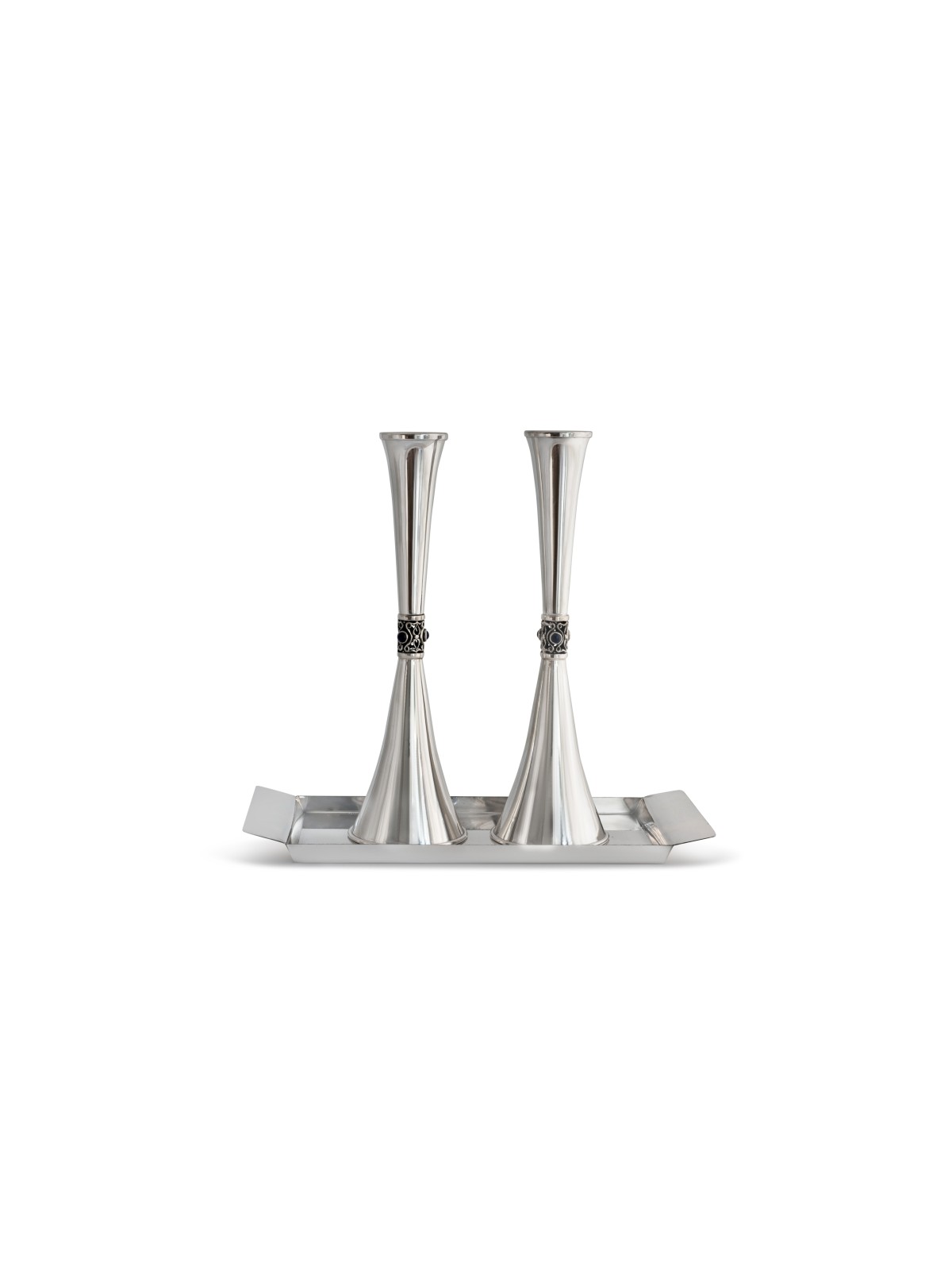 Large Sterling Silver Candlesticks with Eilat Ston , Sterling Silver C