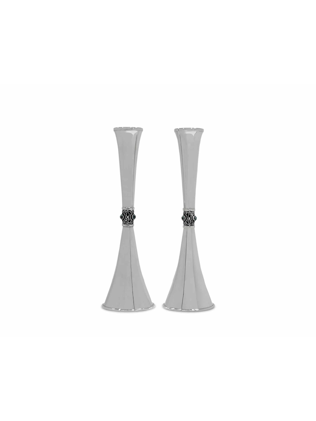 Large Sterling Silver Candlesticks with Eilat Ston , Sterling Silver C