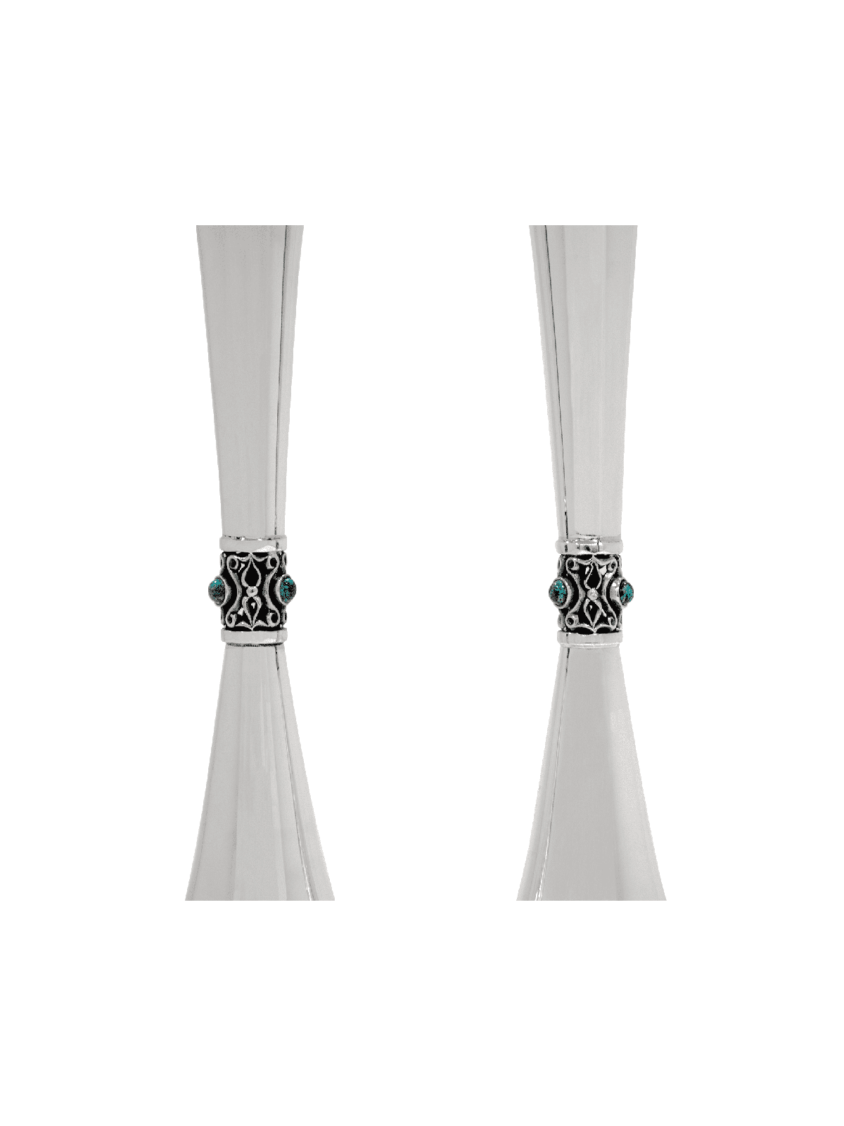 Grands chandeliers en argent sterling avec Eilat Ston, argent sterling C