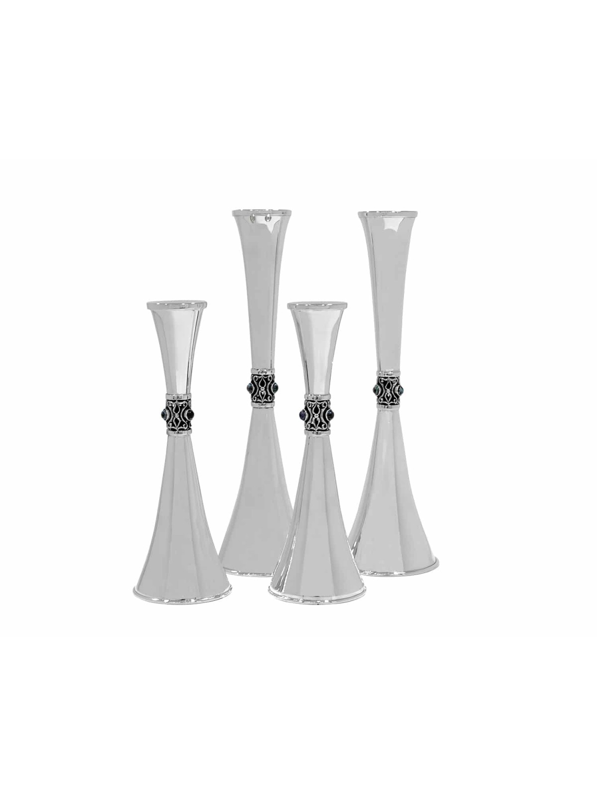 Large Sterling Silver Candlesticks with Eilat Ston , Sterling Silver C