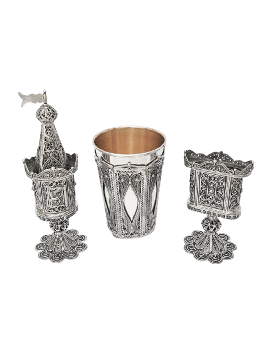 Extraordinary Filigree Havdalah Set From Pure Silv , Tu B'Av Gifts , I