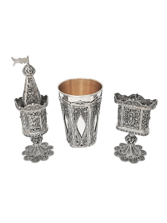 Extraordinary Filigree Havdalah Set From Pure Silv , Tu B'Av Gifts , I