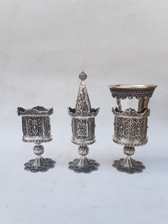 Havda en filigrane décoré exclusif en argent sterling, cadeaux Tu B'Av, I