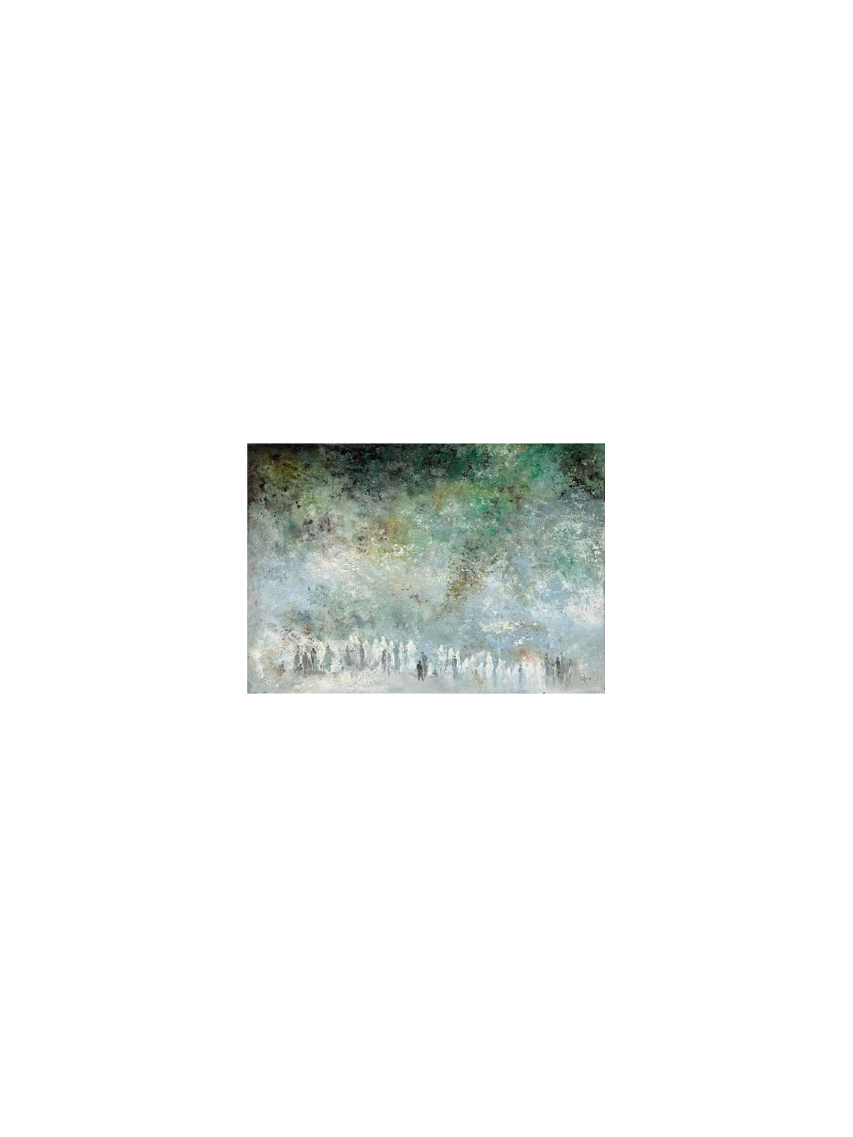 Unique Oil Colors Abstract Painting of The Holly J , Jewish Abstract A