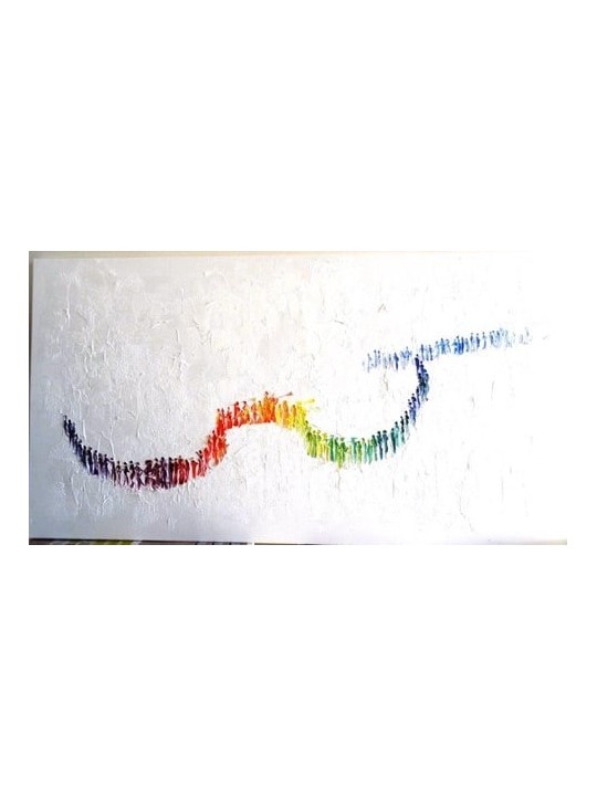 Peinture abstraite unique de violon - Pour une musique L, Résumé juif A