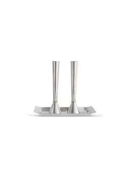 Minimalist Long 925 Sterling Silver Candlesticks , Sterling Silver Can
