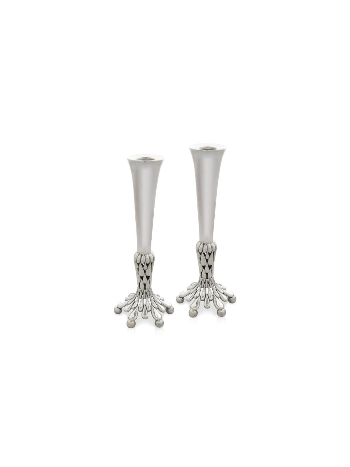 One-of-a-Kind Floral Sterling Silver Candlesticks , Sterling Silver Ca