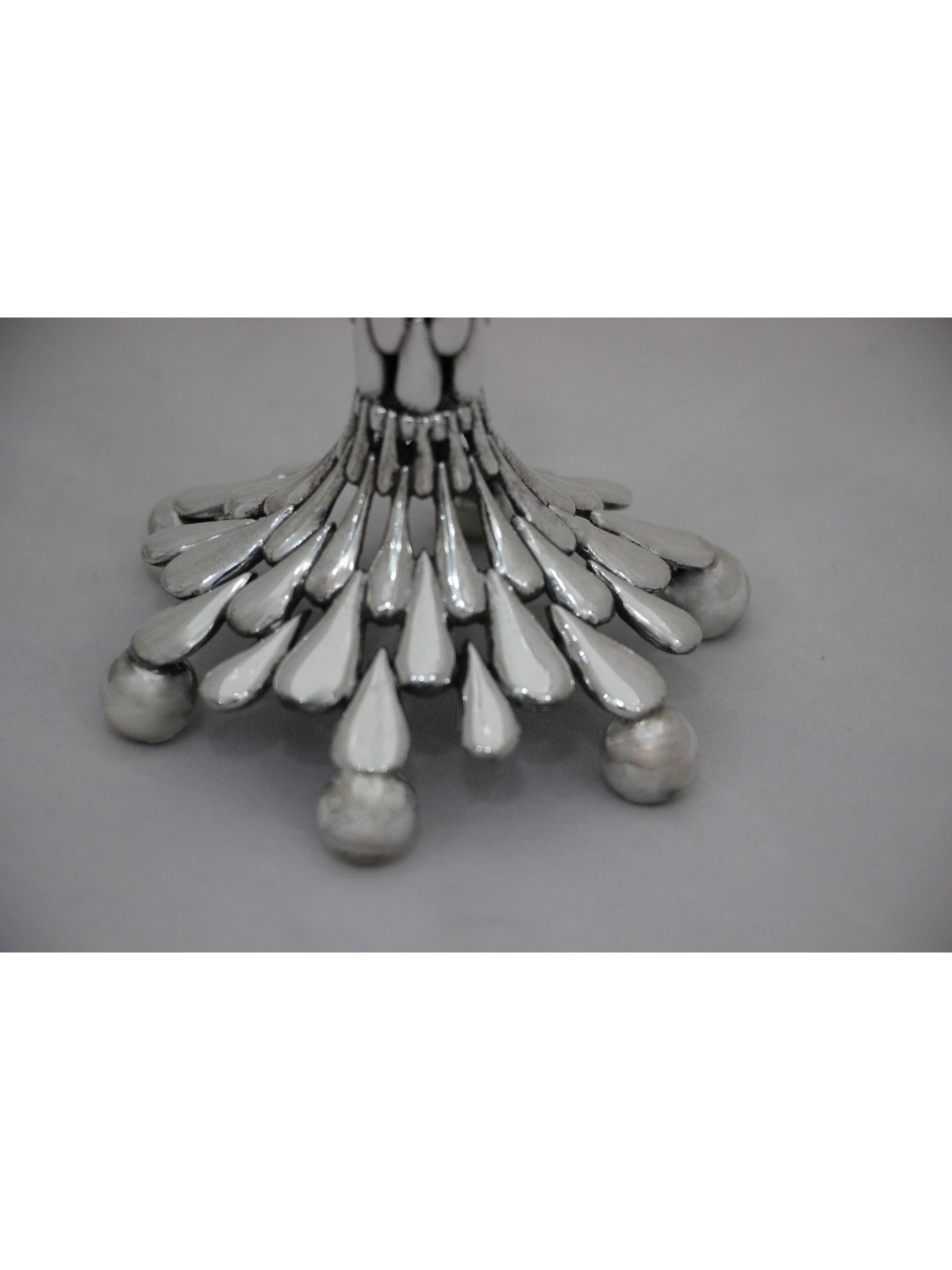One-of-a-Kind Floral Sterling Silver Candlesticks , Sterling Silver Ca