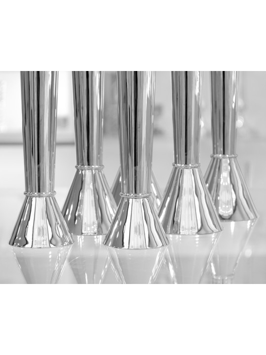 Grand beau chandelier lisse en argent sterling, argent sterling C