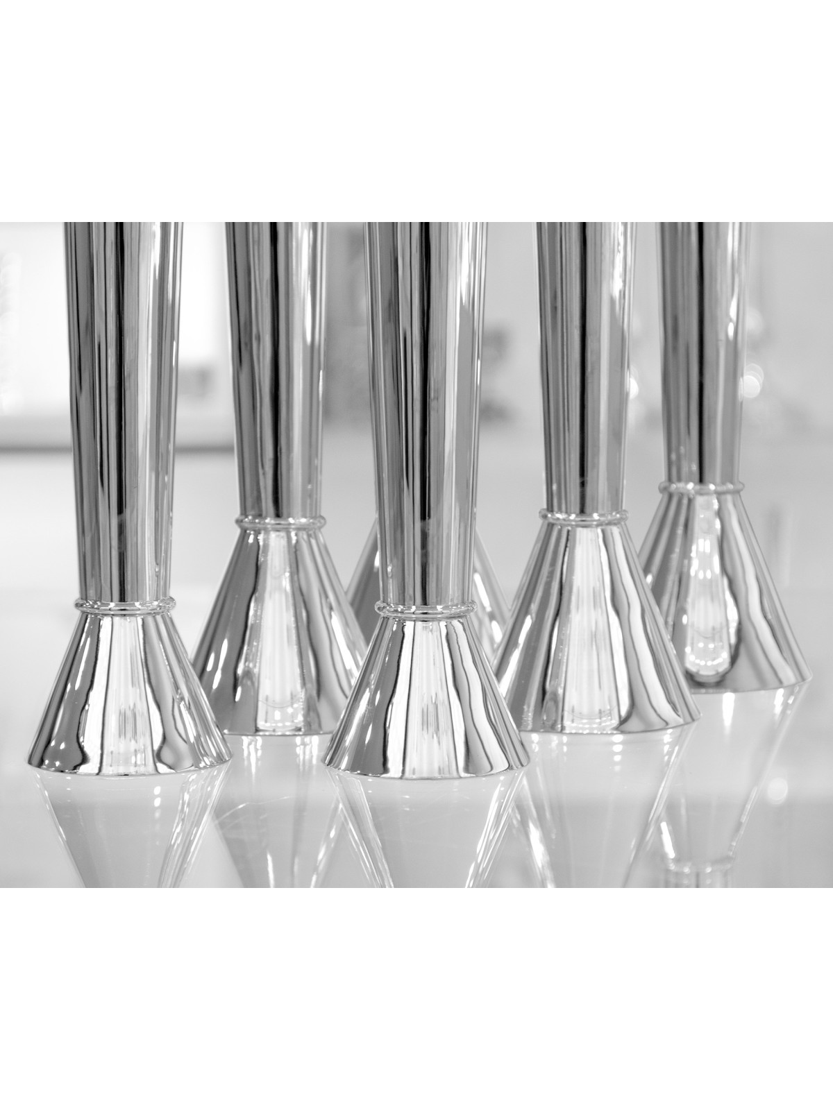 Grand beau chandelier lisse en argent sterling, argent sterling C