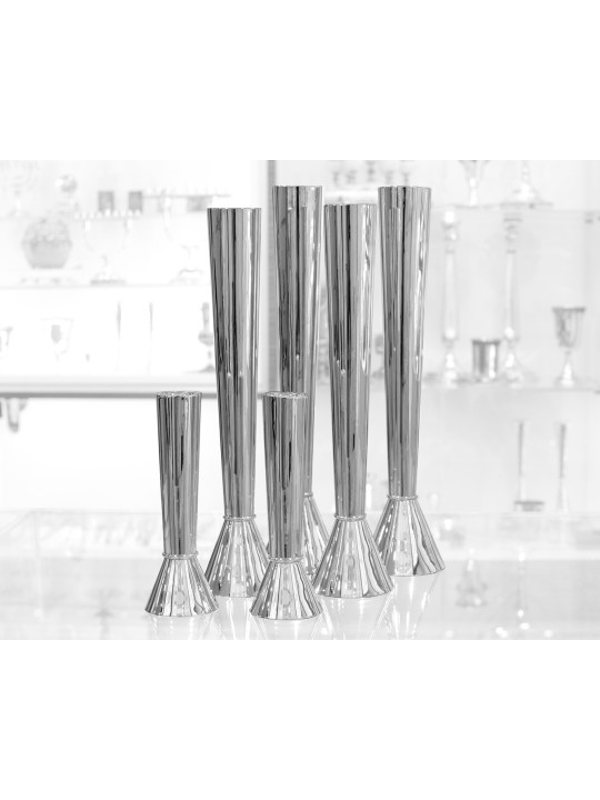 Grand beau chandelier lisse en argent sterling, argent sterling C