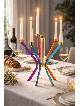 Candélabre multicolore en forme d'étoile de grande taille, candélabre nature