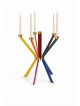Candélabre multicolore en forme d'étoile de grande taille, candélabre nature