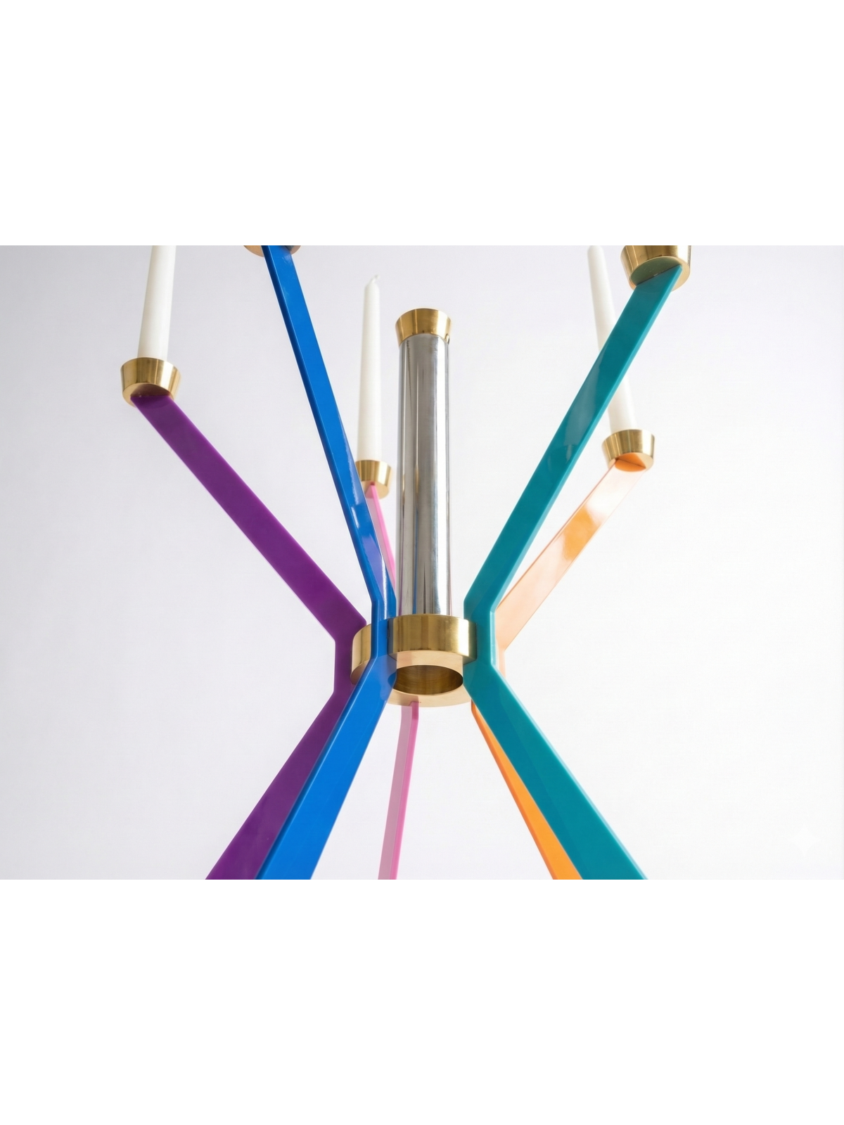 Big Size Starburst-Shaped Multicolored Candelabra  , Nature Candelabra
