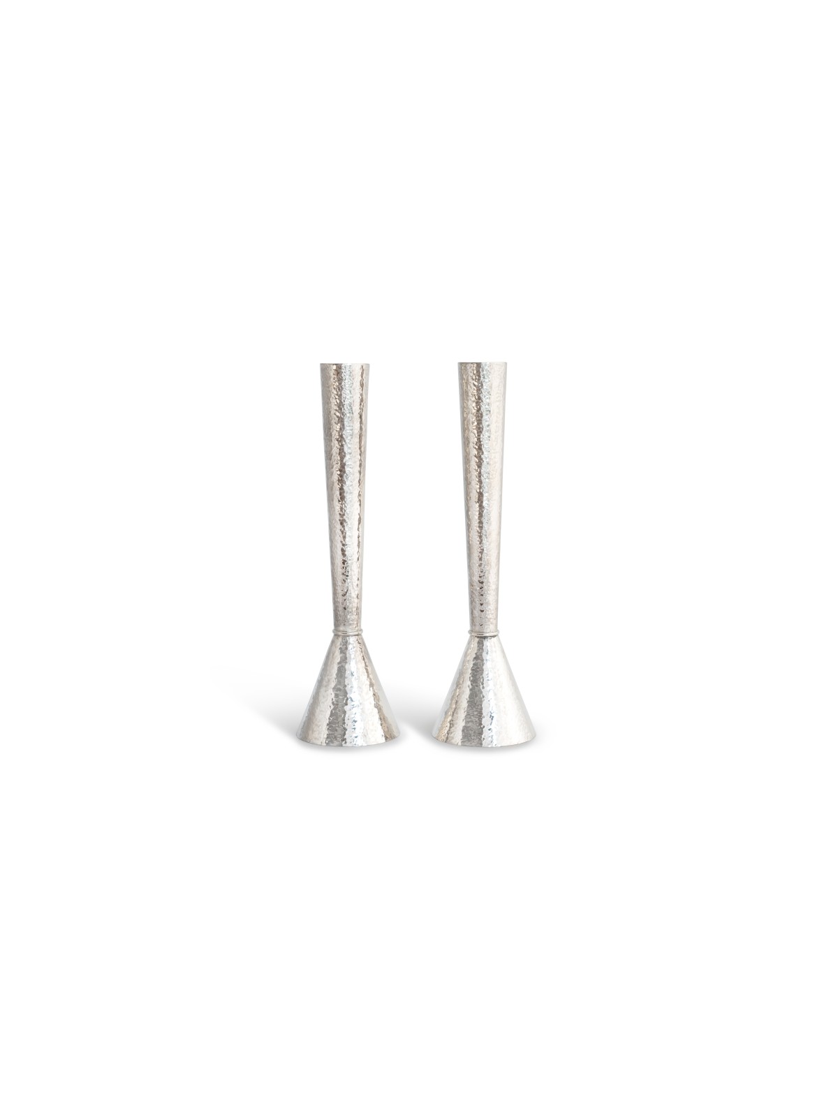Grands chandeliers et plateau martelés en argent, chandelier en argent sterling