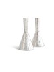 Grands chandeliers et plateau martelés en argent, chandelier en argent sterling
