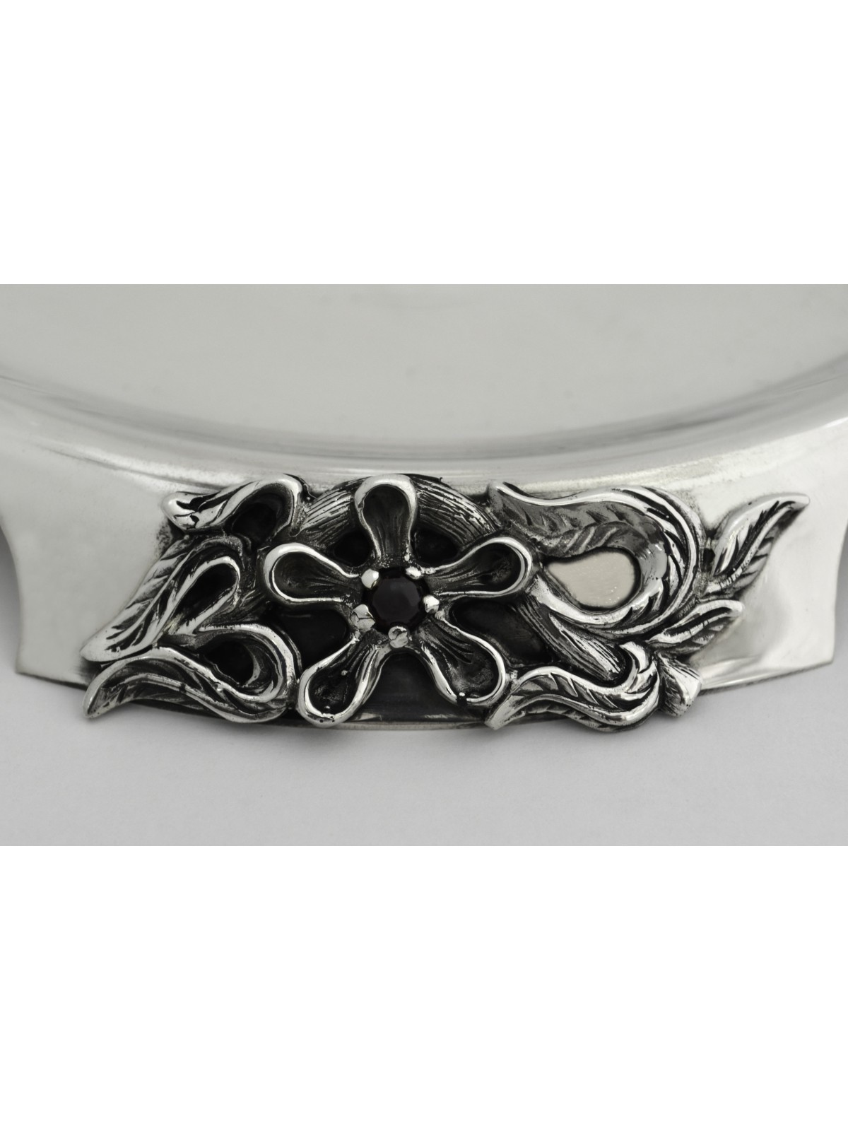 Floral Plate For Honey Dish Swirling Elements , Tu B'Av Gifts , Israel