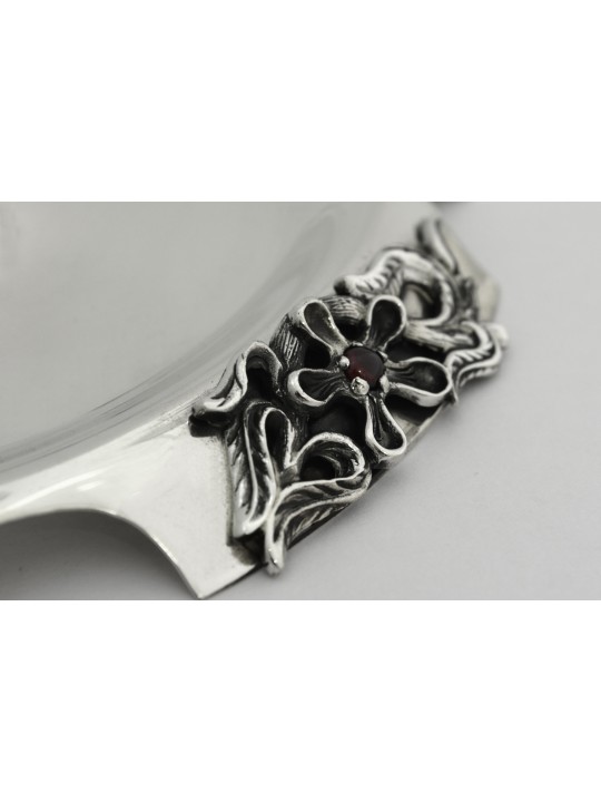 Floral Plate For Honey Dish Swirling Elements , Tu B'Av Gifts , Israel