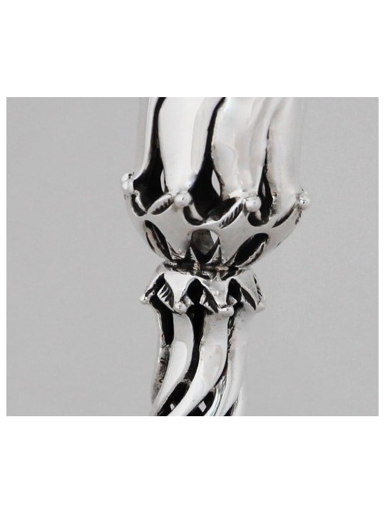 Chandeliers en argent avec pierre d'améthyste naturelle, canette en argent sterling