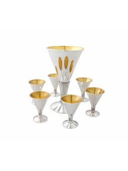 Ensemble moderne de liqueur en argent sterling en forme de cône, cadeaux de Pâque, Israël
