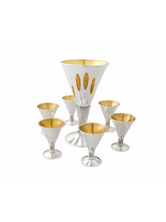 Ensemble moderne de liqueur en argent sterling en forme de cône, cadeaux de Pâque, Israël