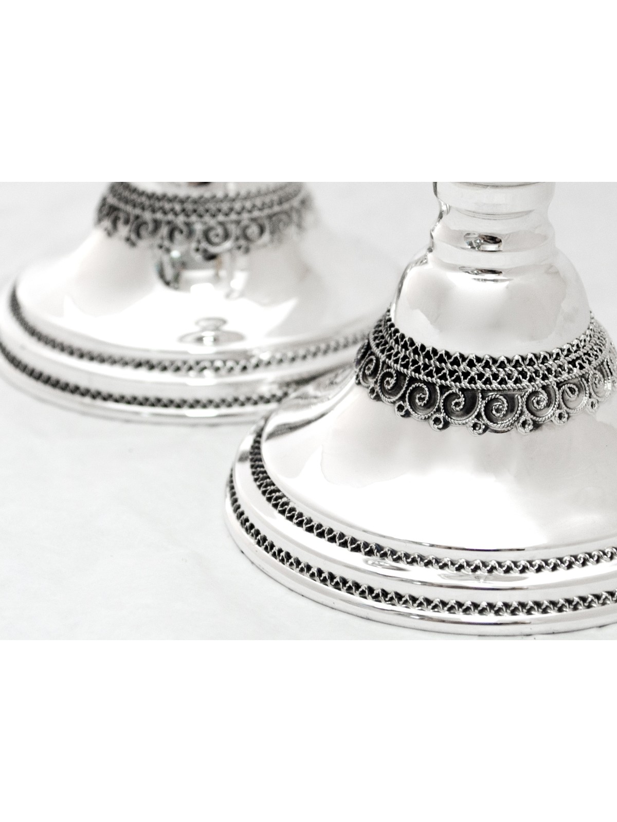 Chandeliers moyens en filigrane d'argent sterling 925, boîte en argent sterling