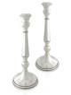 Neoclassical Silver Candlesticks with Filigree Rim , Sterling Silver C