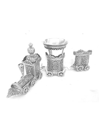 Conception spéciale de train en argent sterling Havd complet, argent sterling J