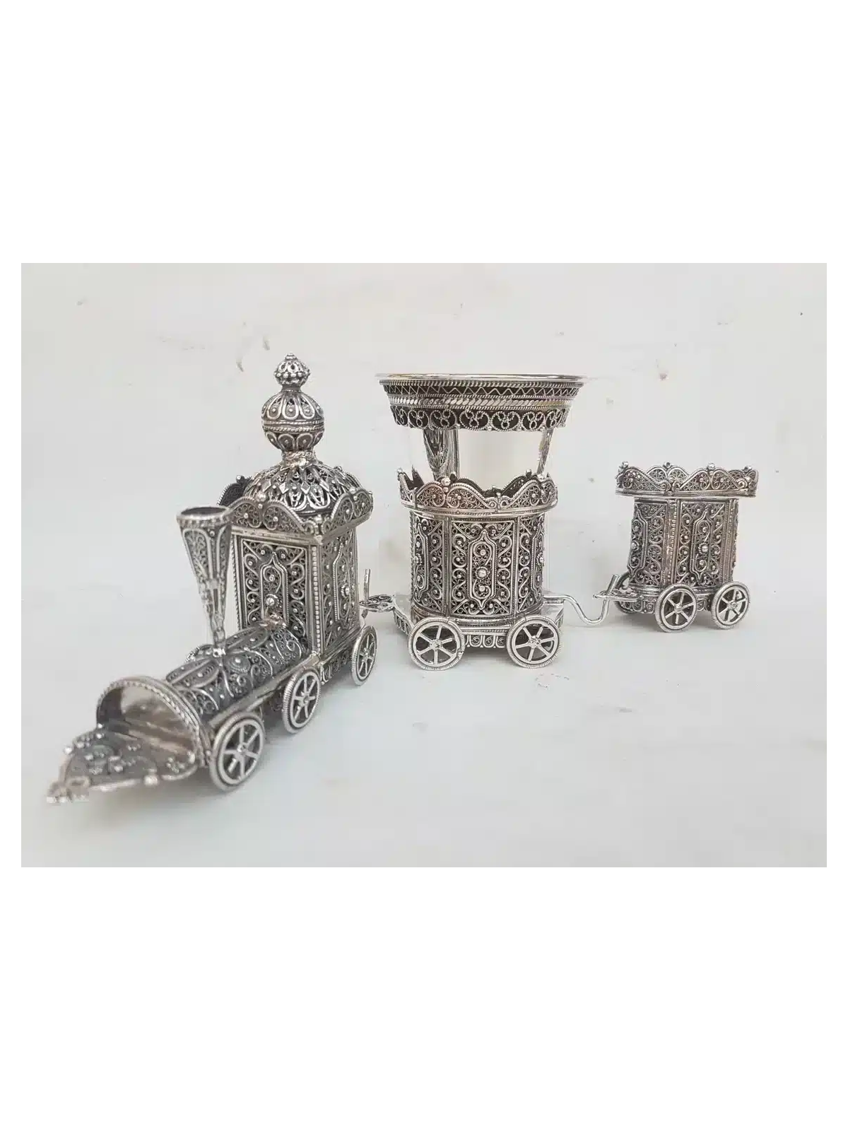 Conception spéciale de train en argent sterling Havd complet, argent sterling J