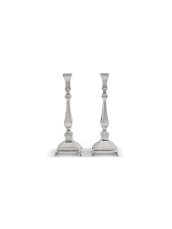 Large Shabbat Sterling Silver Candlesticks , Sterling Silver Candlesti