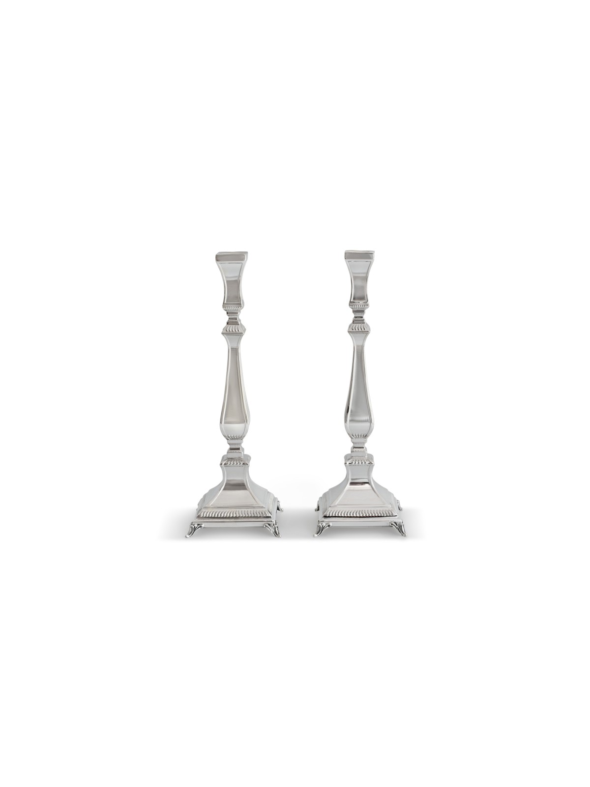 Large Shabbat Sterling Silver Candlesticks , Sterling Silver Candlesti