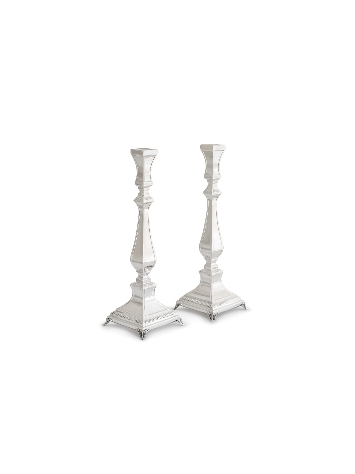 Large Shabbat Sterling Silver Candlesticks , Sterling Silver Candlesti