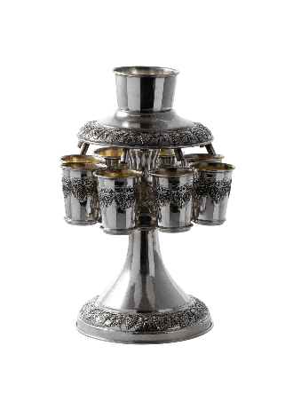 Sterling Silver Wine Fountain , Kiddush Fountains , Israeli Judaica