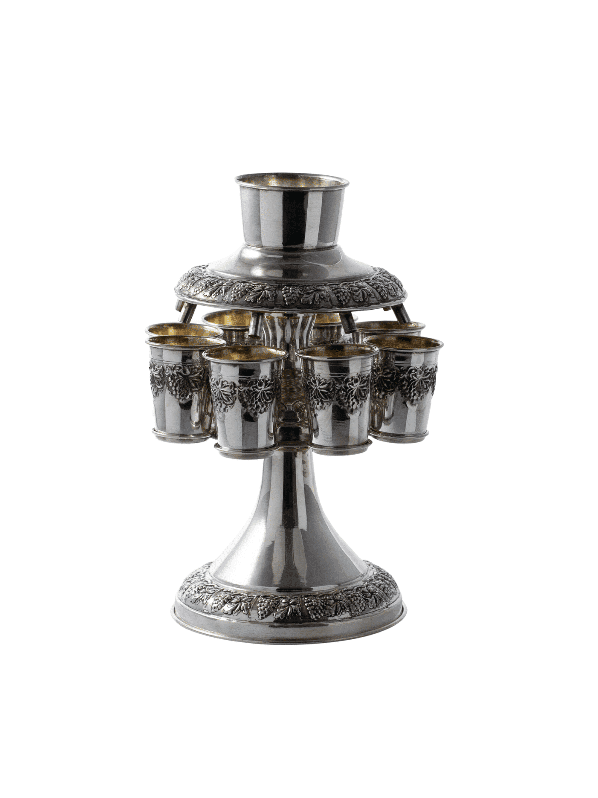 Sterling Silver Wine Fountain , Kiddush Fountains , Israeli Judaica