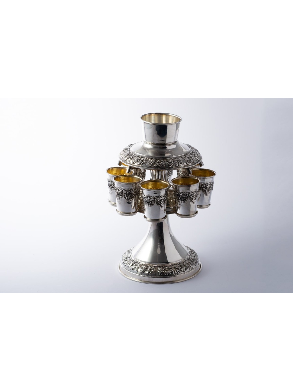 Sterling Silver Wine Fountain , Kiddush Fountains , Israeli Judaica