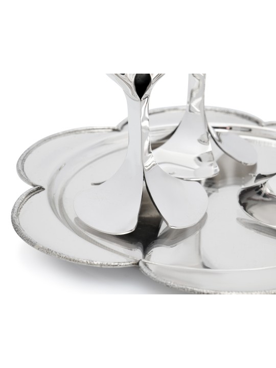 Floral Sterling Silver Tray for Havdalah Set and C , Tu B'Av Gifts , I
