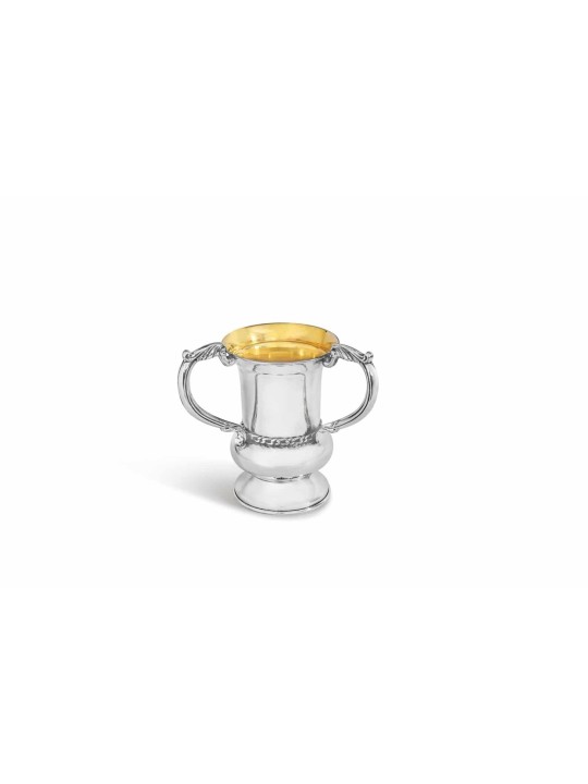 Grande tasse de lavage classique en argent sterling avec fil, cadeaux de Pâque,
