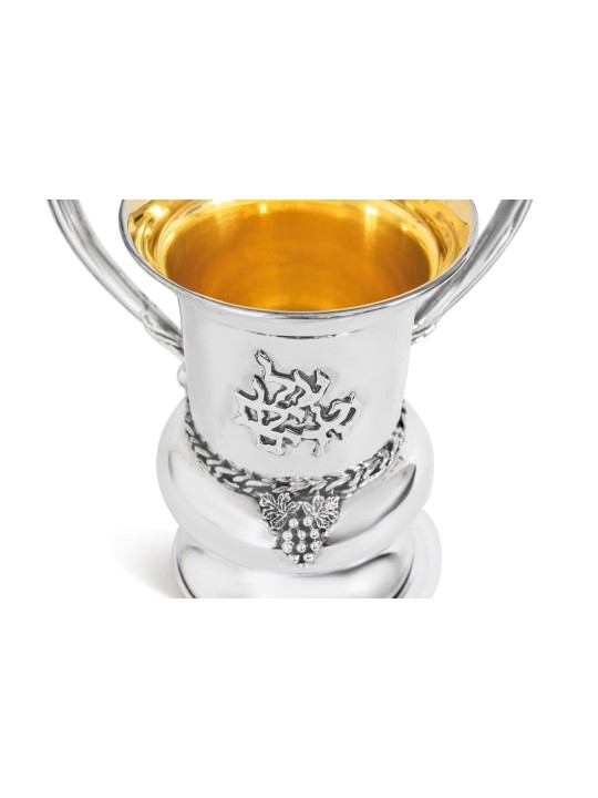 Grande tasse de lavage classique en argent sterling avec fil, cadeaux de Pâque,