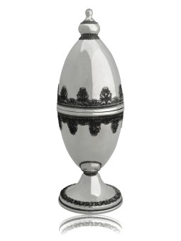 Unique Filigree Sterling Silver Etrog Box , Tu B'Av Gifts , Israeli Ju