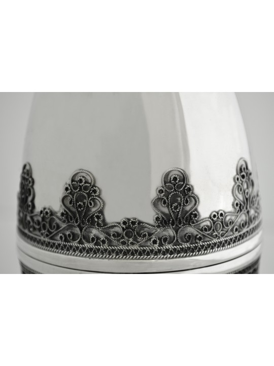 Boîte Etrog en argent sterling en filigrane unique, cadeaux Tu B'Av, Ju israélien