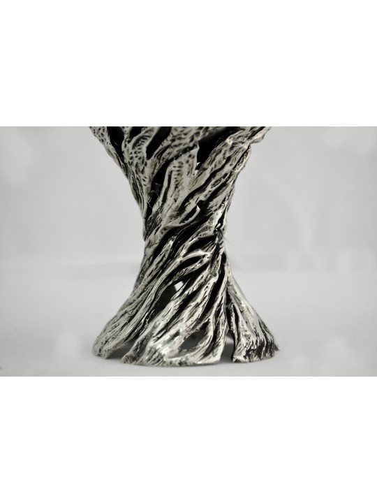 Coupe Elijah en argent avec pierres d'améthyste avec jambe de branche, cadeaux de Pâque, I