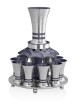 Shiny Hammered Silver Wine Fountain 10 Cups , Kiddush Fountains , Isra