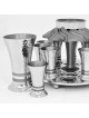 Fontaine à vin en argent martelé brillant 10 tasses, fontaines de Kiddouch, Isra