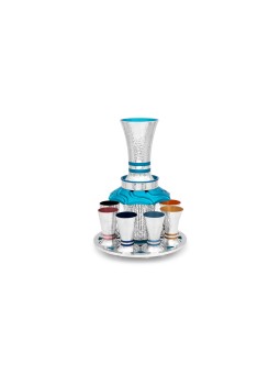 Ensemble de fontaines à vin en aluminium coloré avec 10 petites fontaines de Kiddouch