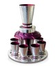 Fontaine à vin en aluminium avec 8 tasses à liqueur, fontaines de Kiddouch, Israël