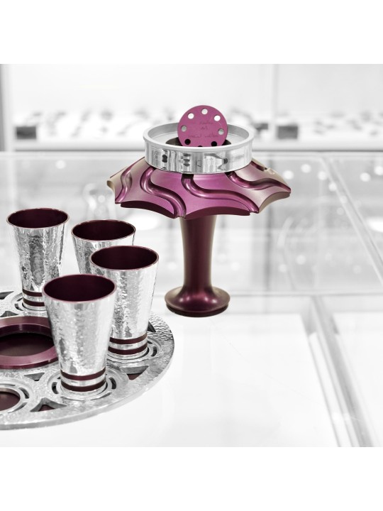 Aluminum Wine Fountain with 8 Liqueur Cups , Kiddush Fountains , Israe