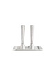 Grands chandeliers martelés avec plateau, chandeliers en argent sterling,